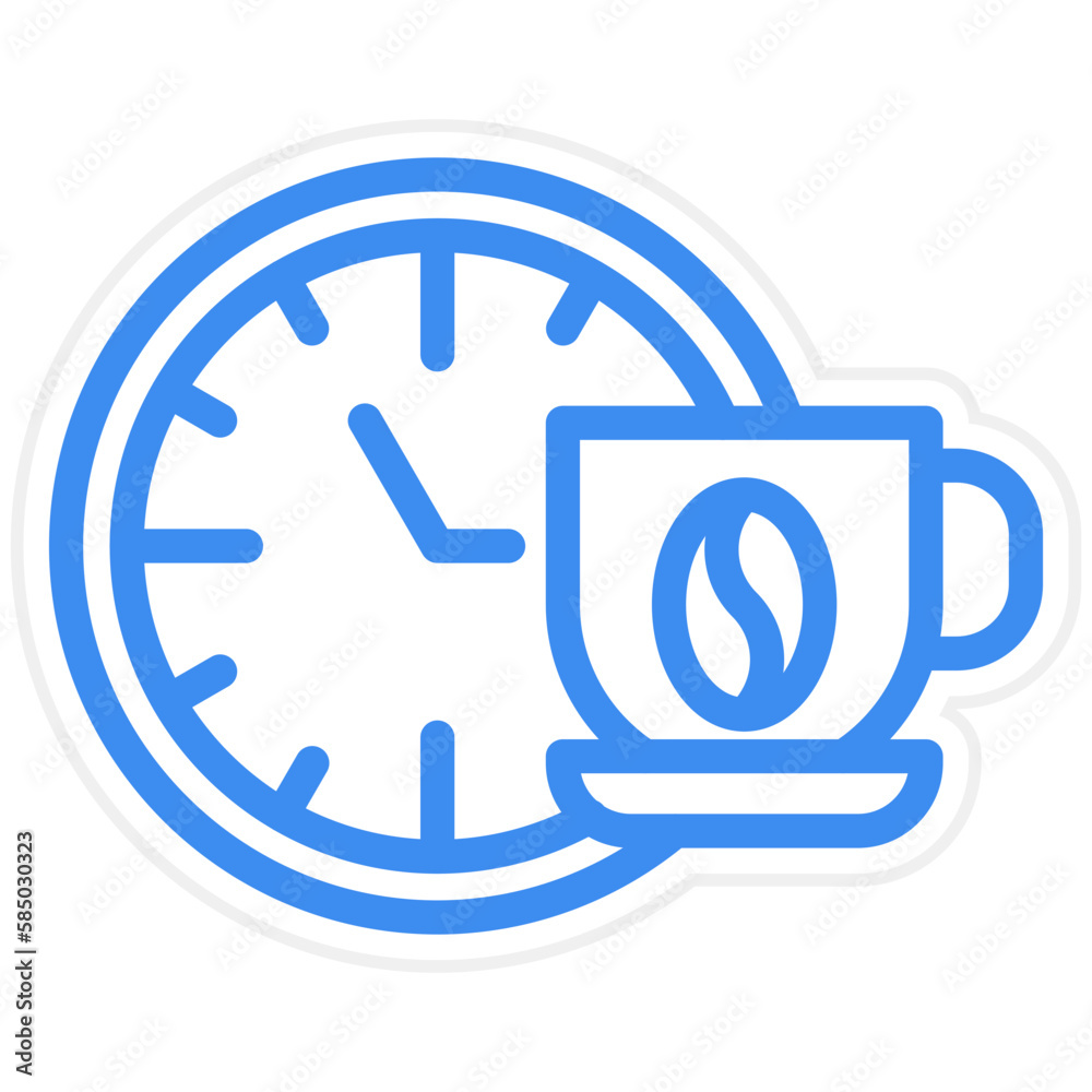 Vector Design Coffee Time Icon Style Vector Design Coffee Time Icon Style
