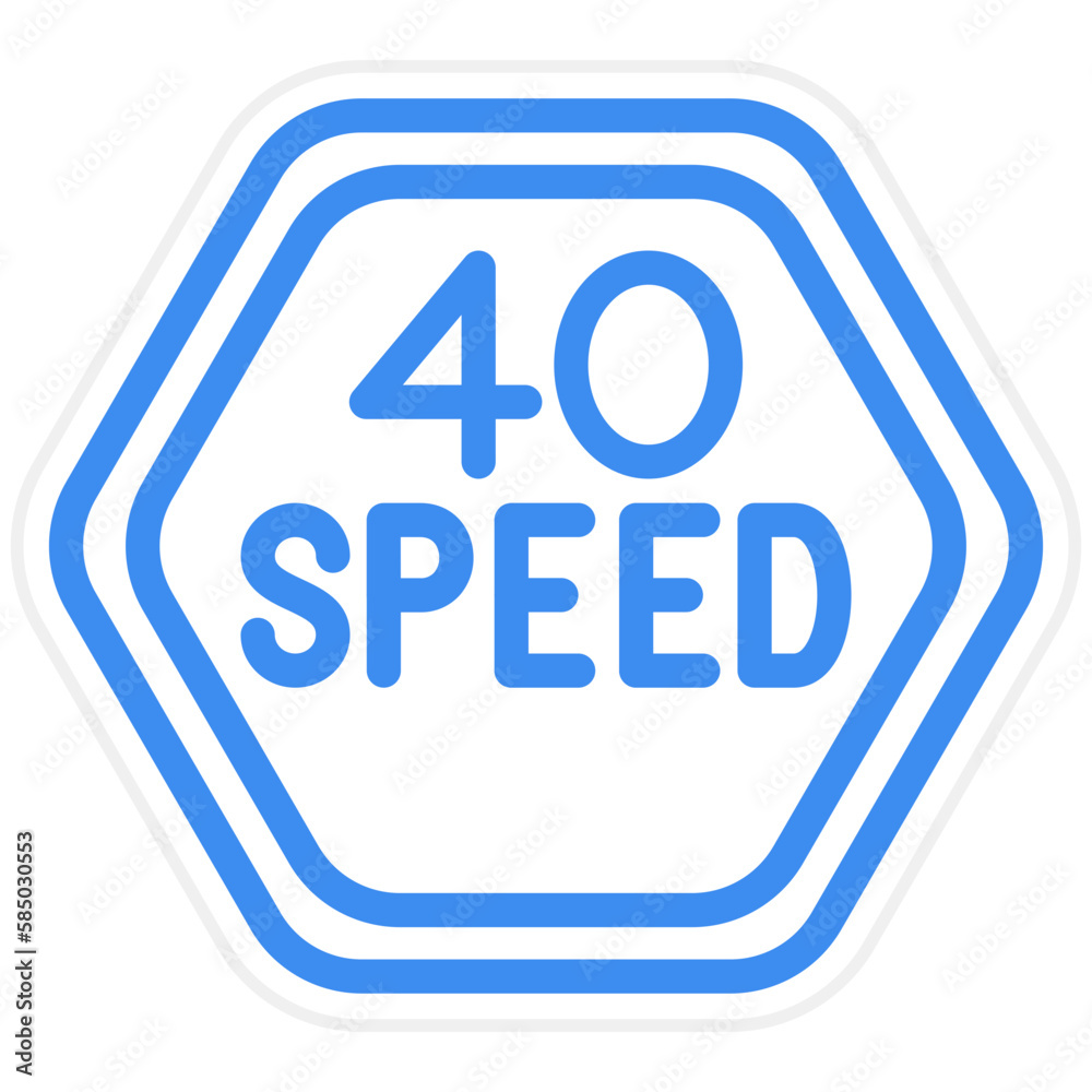 Vector Design 40 Speed Limit Icon Style Vector Design 40 Speed Limit Icon Style