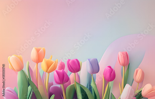 beautiful colorful tulips, ...