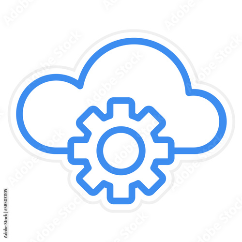 Vector Design Cloud Settings Icon Style