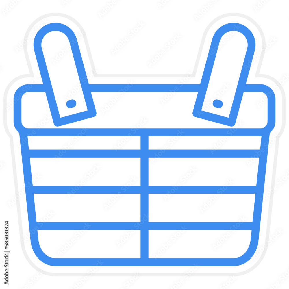Vector Design Picnic Basket Icon Style Vector Design Picnic Basket Icon Style