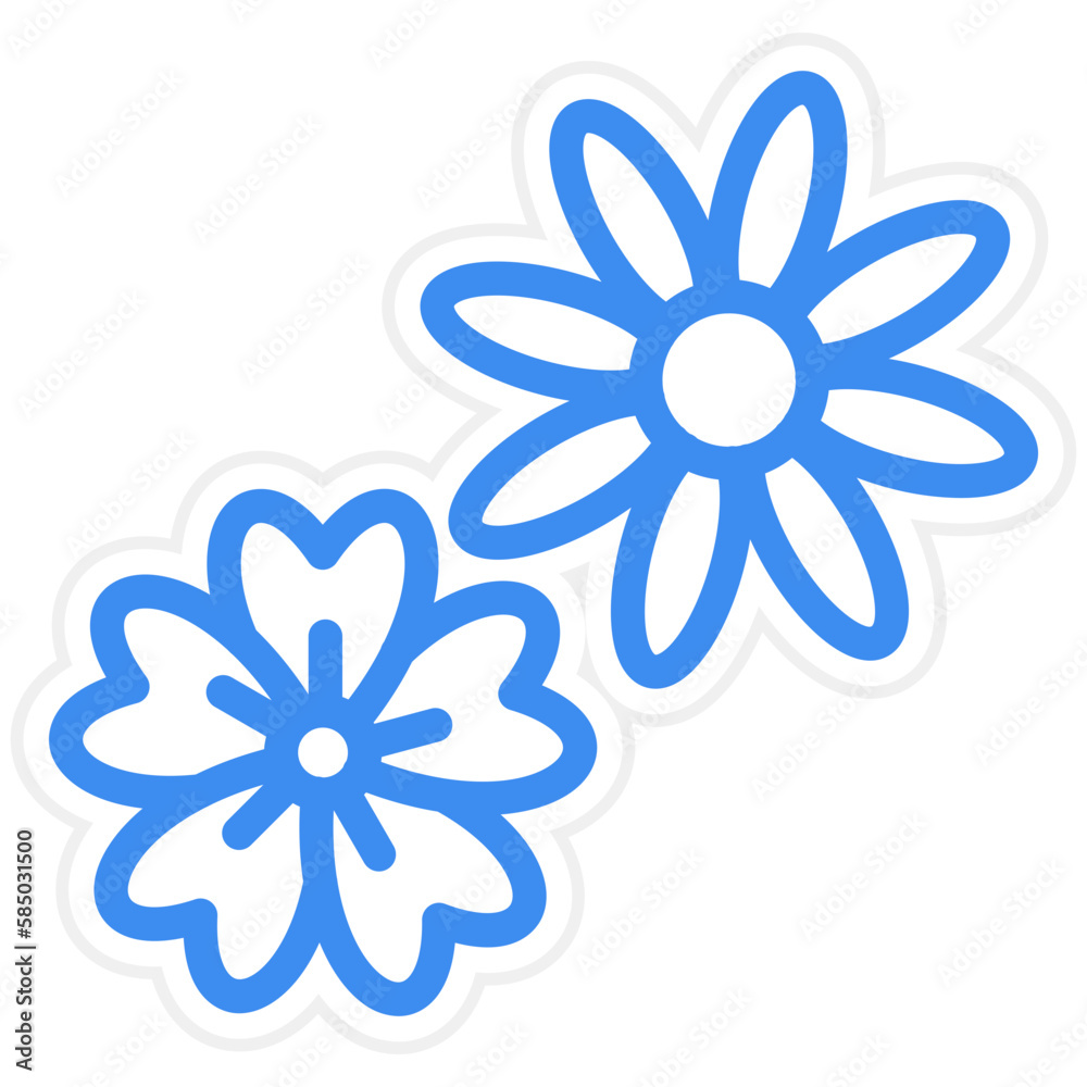 Vector Design Flowers Icon Style Vector Design Flowers Icon Style