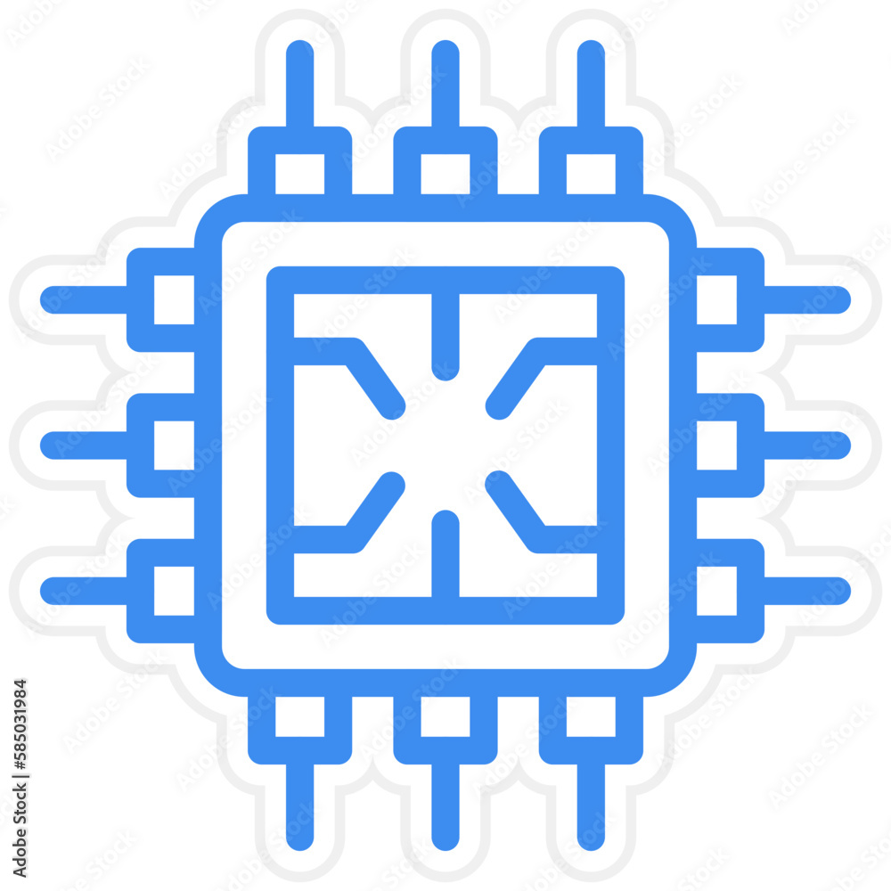 Vector Design CPU Icon Style Vector Design CPU Icon Style