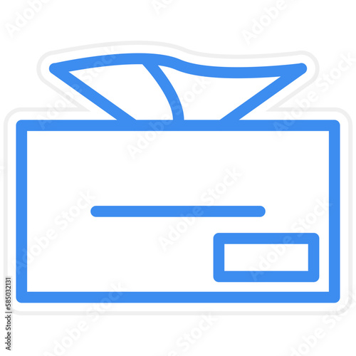 Vector Design Tissue Box Icon Style