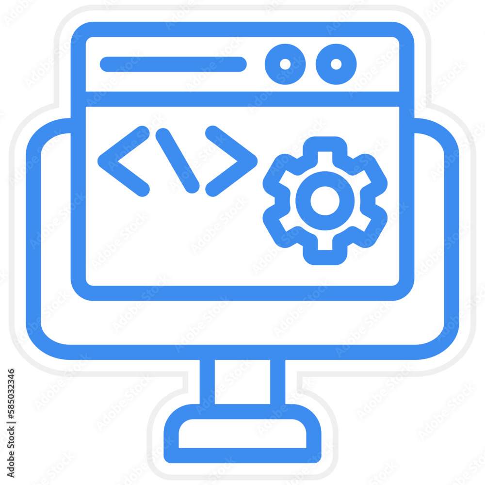 Vector Design Code Settings Icon Style Vector Design Code Settings Icon Style