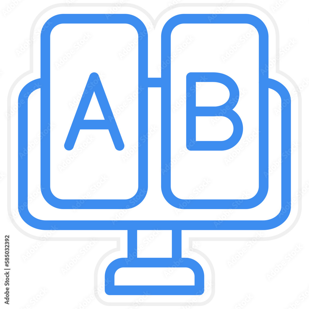 Vector Design AB Testing Icon Style Vector Design AB Testing Icon Style