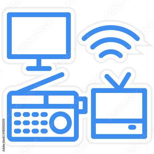 Vector Design Mass Media Icon Style
