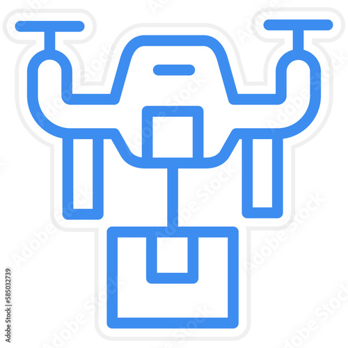 Vector Design Drone Delivery Icon Style