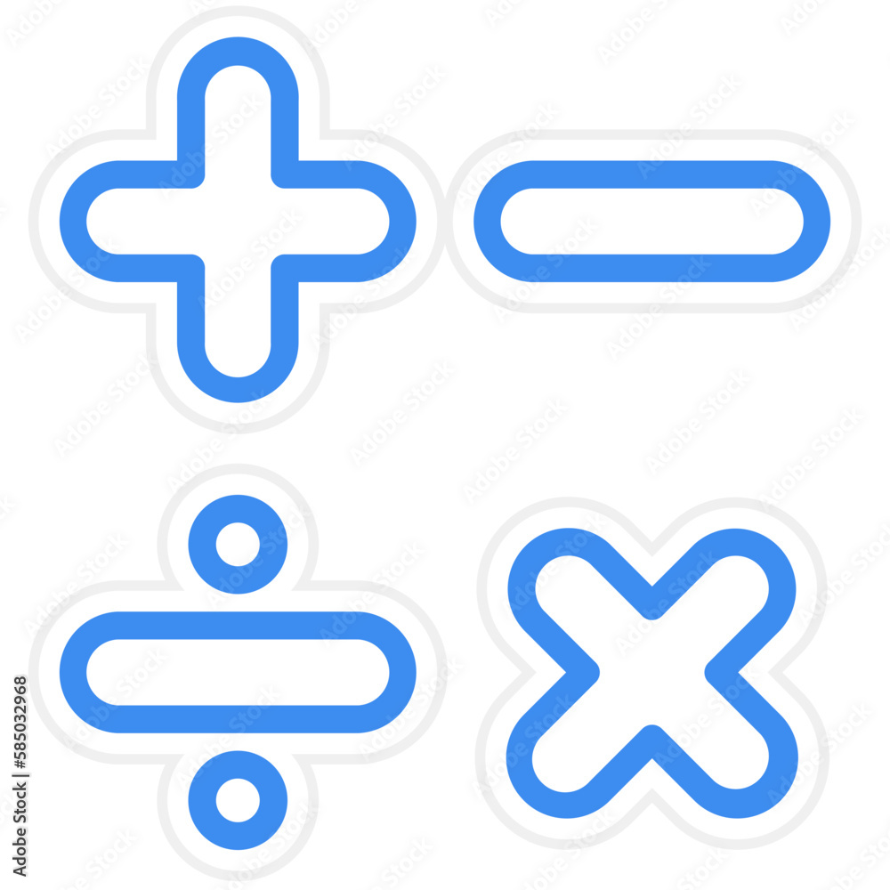 Obraz premium Vector Design Mathematics Icon Style