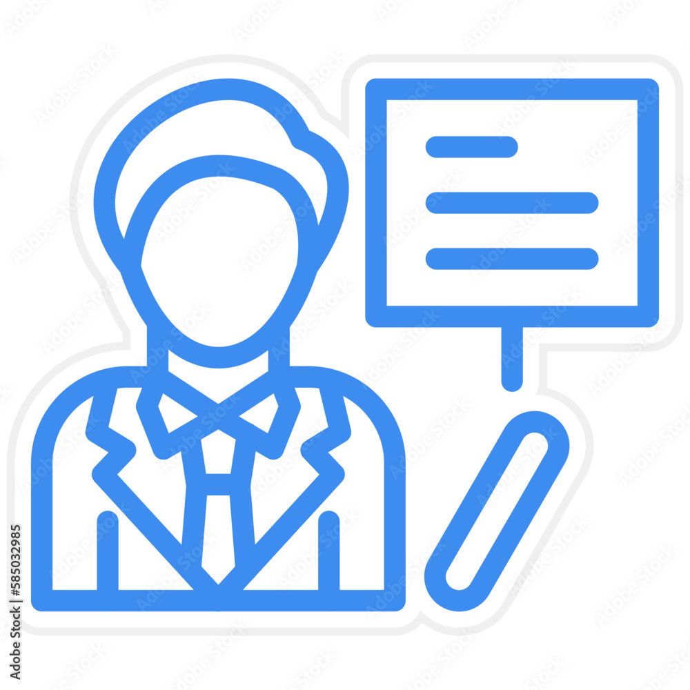 Vector Design Teacher Icon Style Vector Design Teacher Icon Style