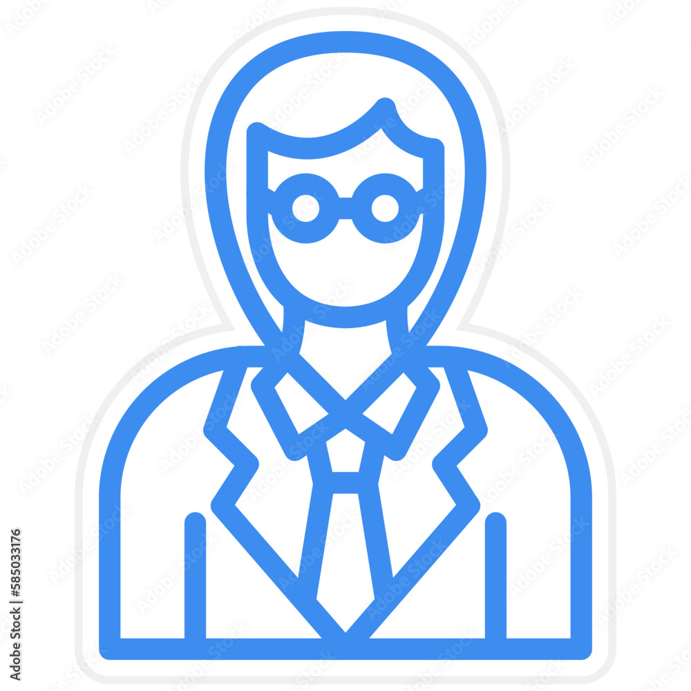 Vector Design Female Professor Icon Style Vector Design Female Professor Icon Style