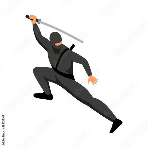 Ninja Isometric Illustration
