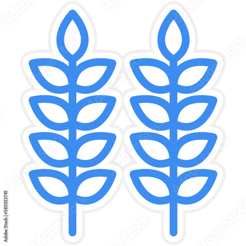 Vector Design Wheat Plantation Icon Style