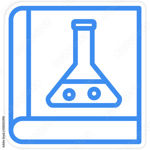Vector Design Chemistry Book Icon Style