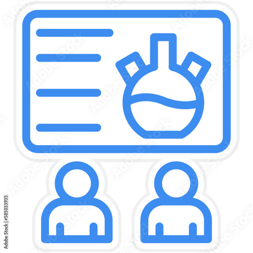 Vector Design Chemistry Seminar Icon Style