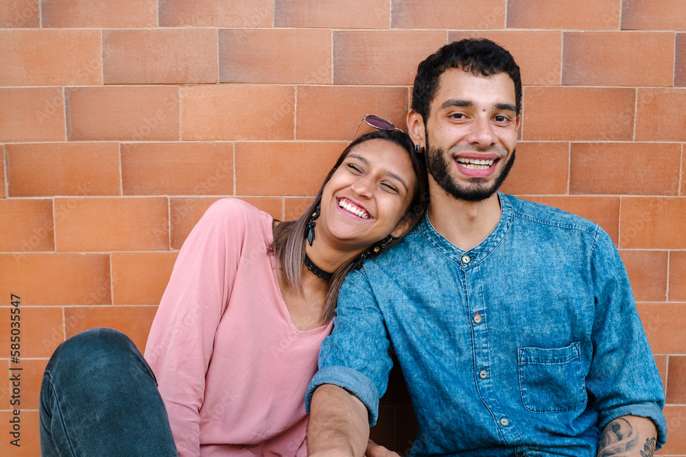 Happy Latin couple sharing their love together Happy Latin couple sharing their love together