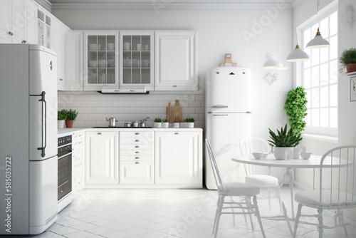 Amazing and classy images of kitchen interior design generated by AI tool 