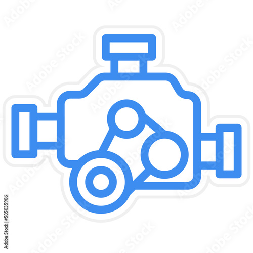 Vector Design Engine Icon Style