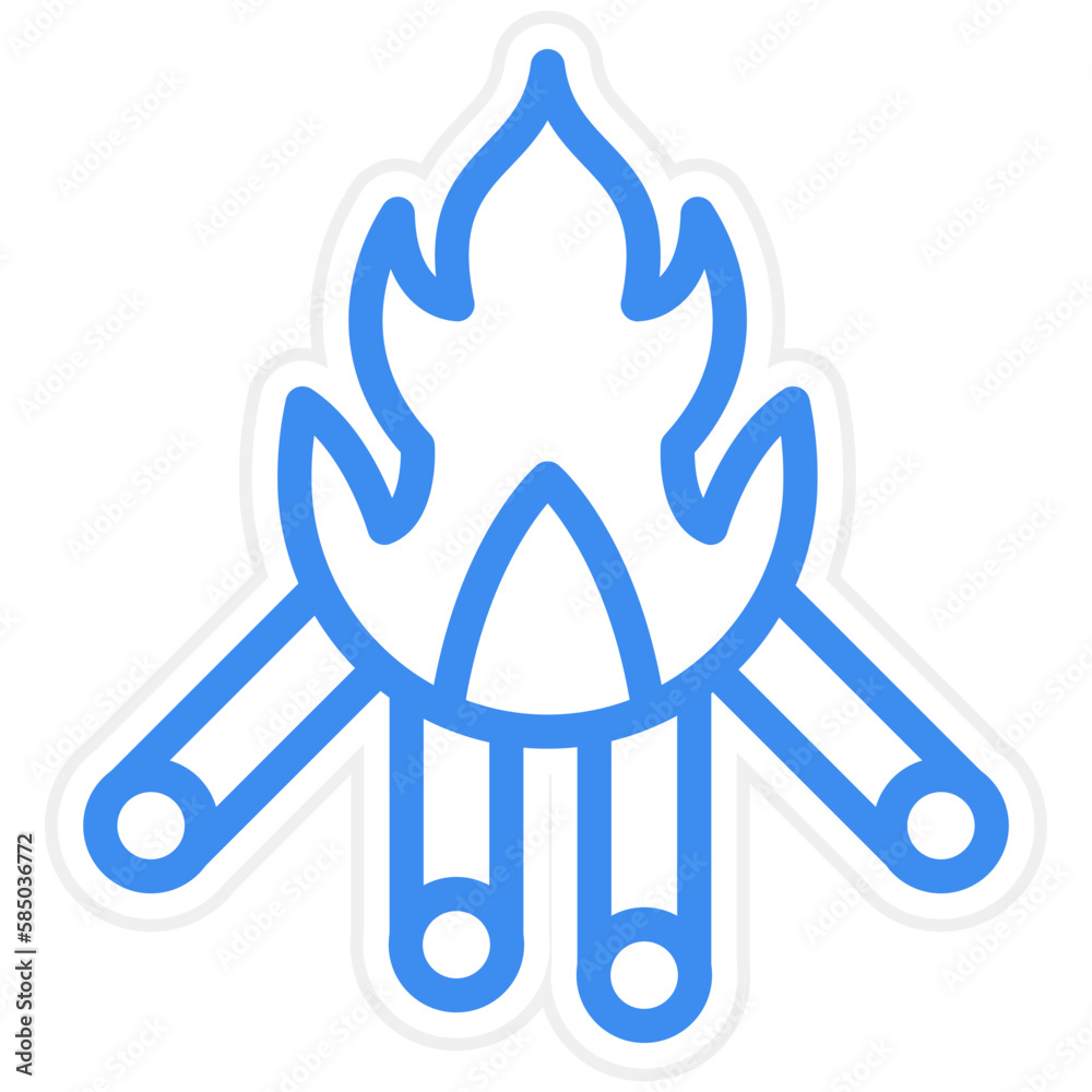 Vector Design Campfire Icon Style Vector Design Campfire Icon Style