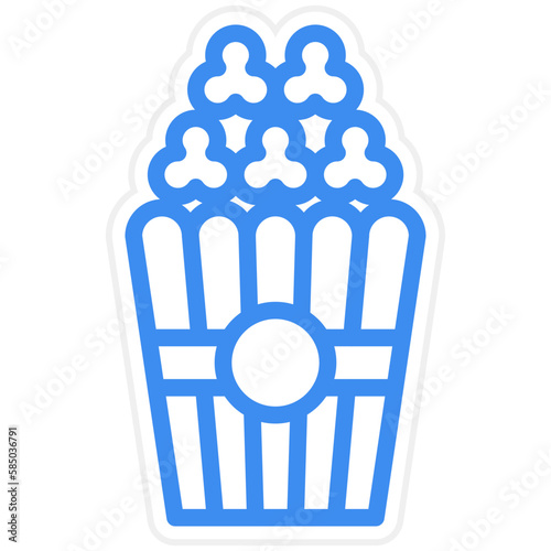 Vector Design Popcorn Icon Style