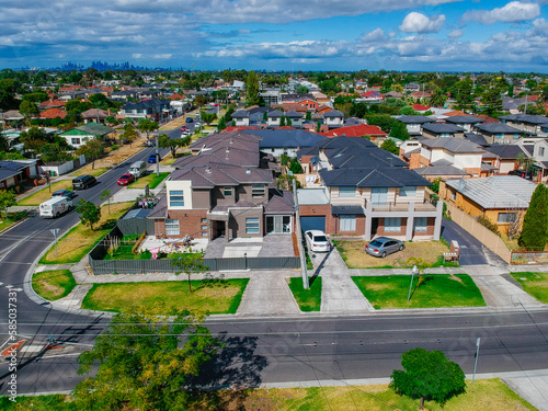 Photography Construction of a Brick Veneer town houses in Melbourne Victoria Australian Subu
