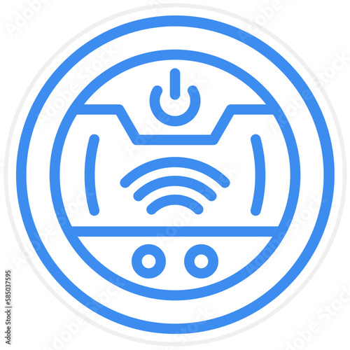 Vector Design Robot Vaccum Icon Style