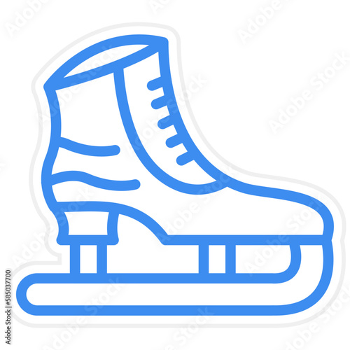 Vector Design Ice Skate Icon Style