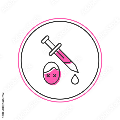 Filled outline Sword with blood icon isolated on white background. Medieval weapons knight and soldier. Symbol of murder. Vector