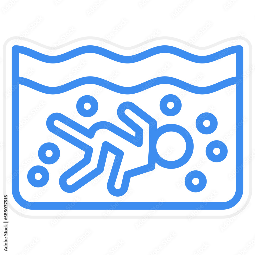 Vector Design Scuba Diving Icon Style Vector Design Scuba Diving Icon Style