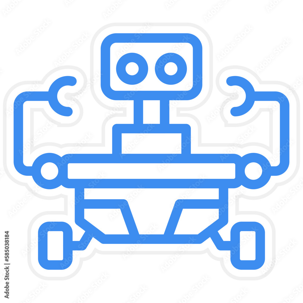Vector Design Space Robot Icon Style Vector Design Space Robot Icon Style