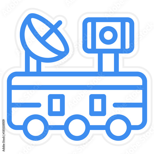 Vector Design Mars Rover Icon Style