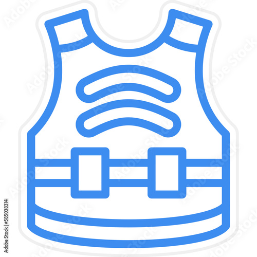 Vector Design Bulletproof Vest Icon Style