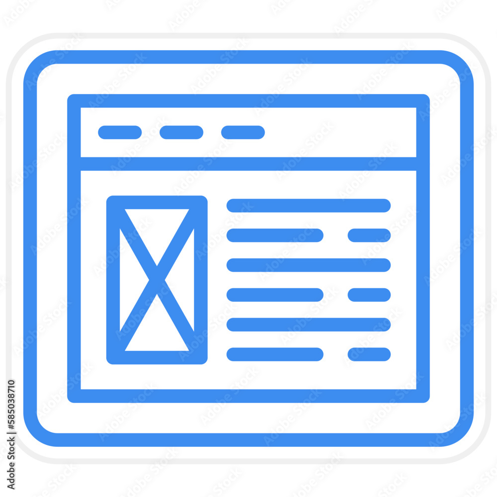 Vector Design Website Layout Icon Style Vector Design Website Layout Icon Style
