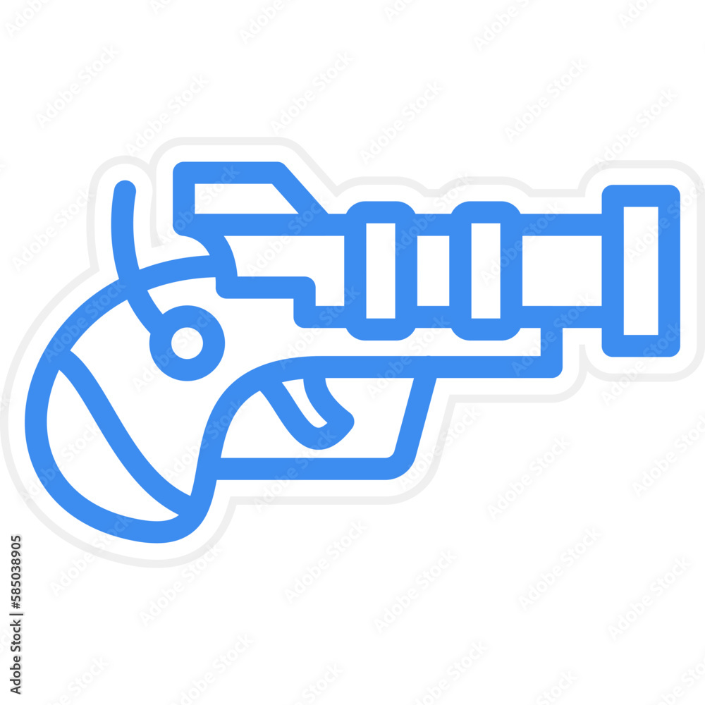 Fototapeta premium Vector Design Pirate Gun Icon Style