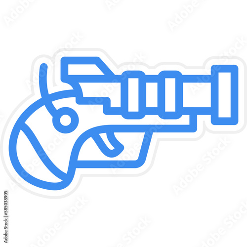 Vector Design Pirate Gun Icon Style