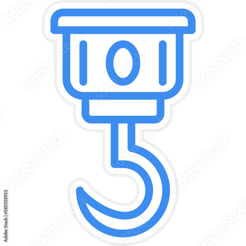 Vector Design Pirate Hook Icon Style
