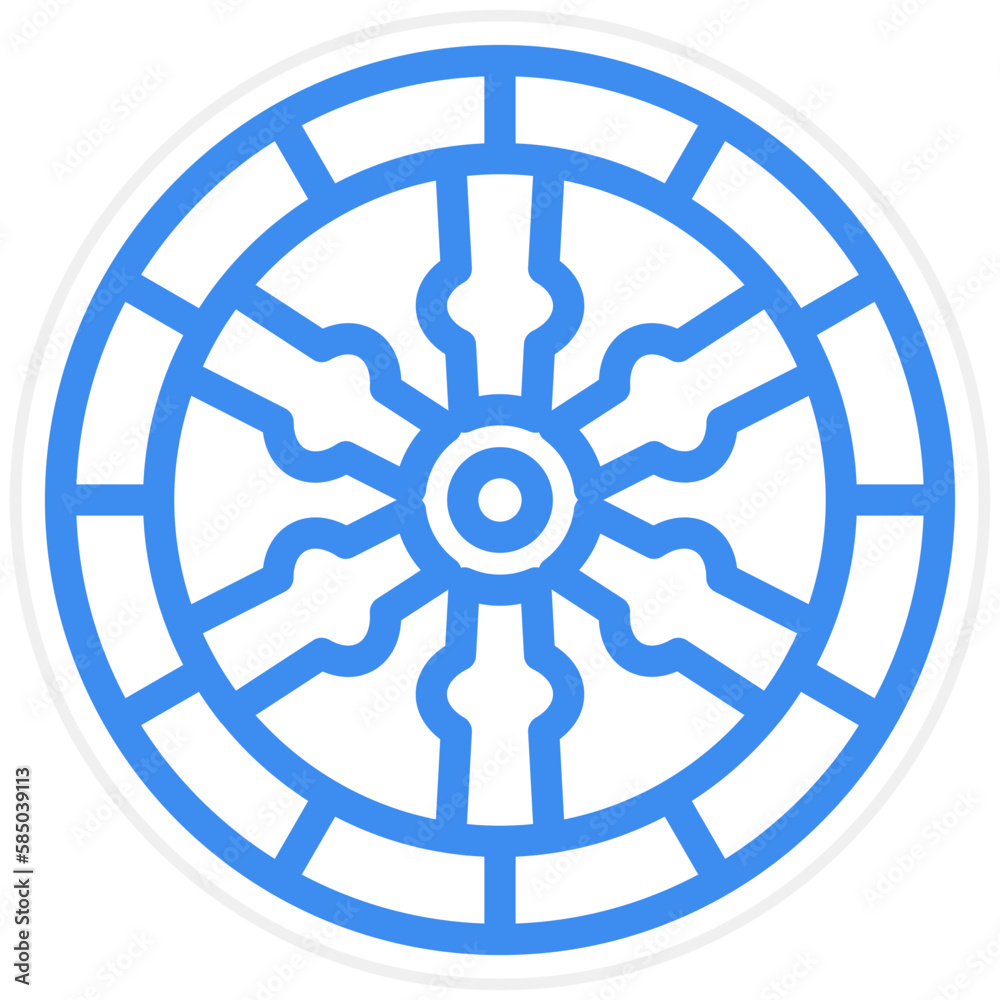 Vector Design Wooden Wheel Icon Style Vector Design Wooden Wheel Icon Style