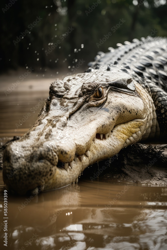 Obraz premium Crocodile in Water