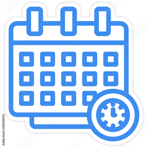 Vector Design Schedule Icon Style