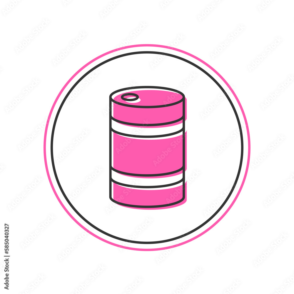 Filled outline Metal beer keg icon isolated on white background. Vector Filled outline Metal beer keg icon isolated on white background. Vector