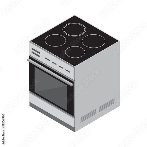 Isometric Cooker Illustration