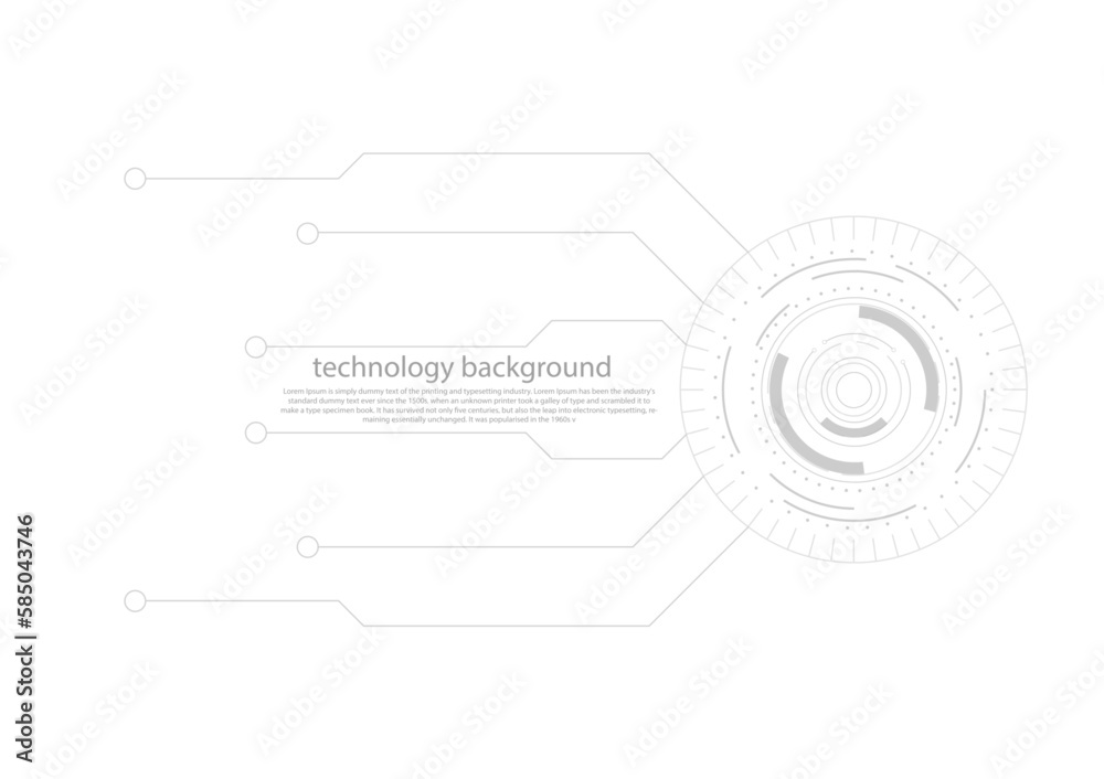 Black and white circle and line technology abstract technology innovation concept vector background. Black and white circle and line technology abstract technology innovation concept vector background.