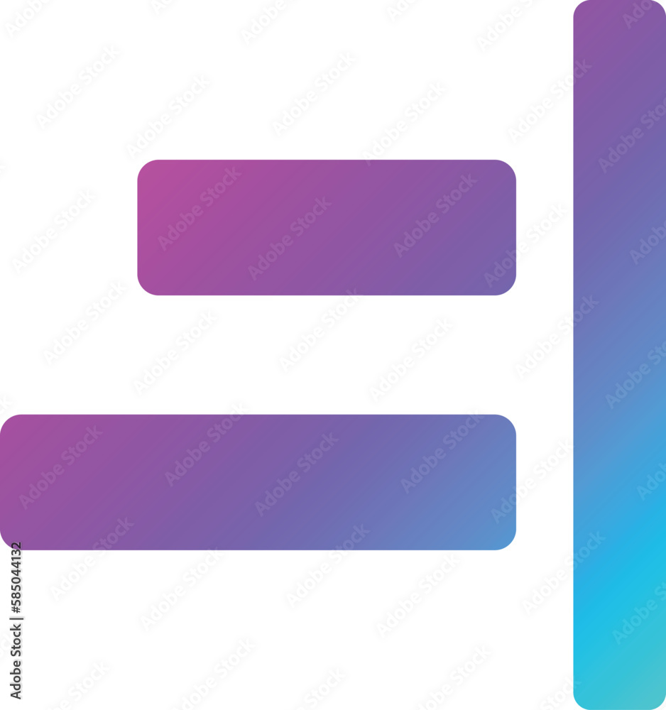 Right alignment Vector Icon Design Illustration Right alignment Vector Icon Design Illustration