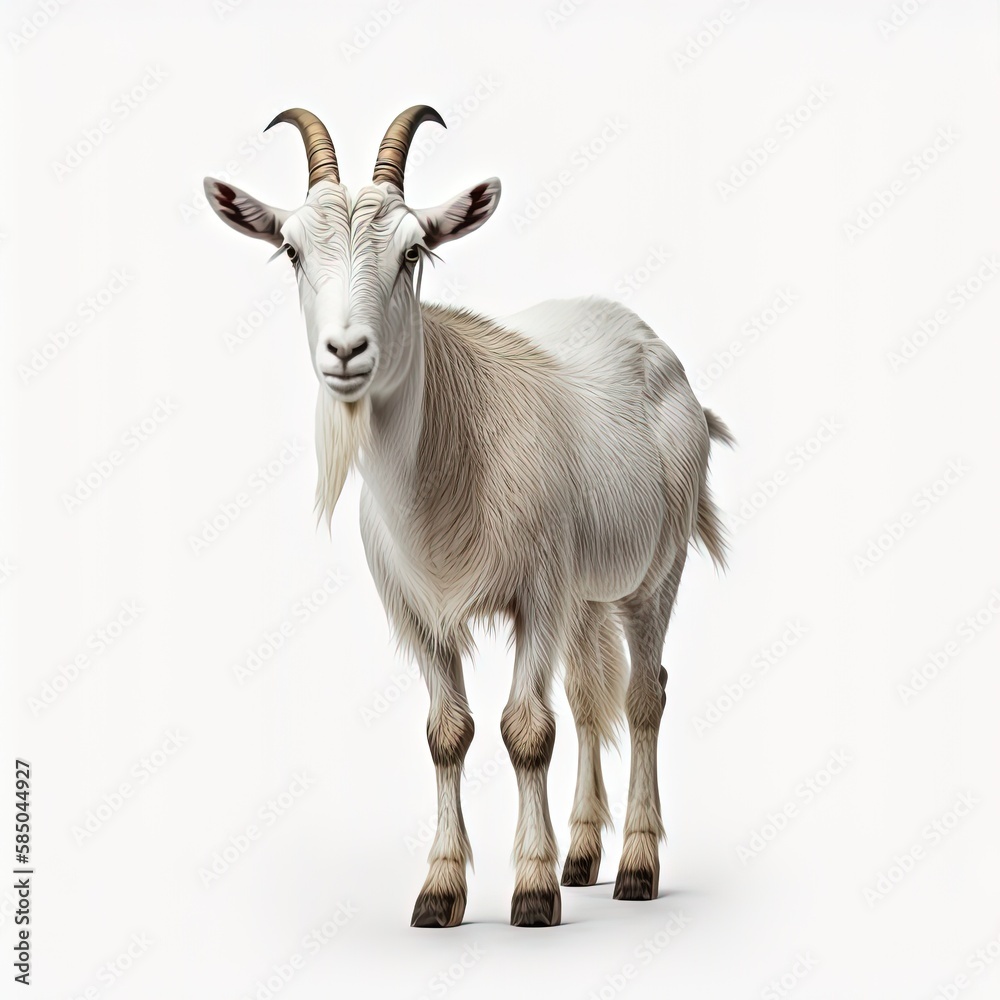 goat on a white background goat on a white background