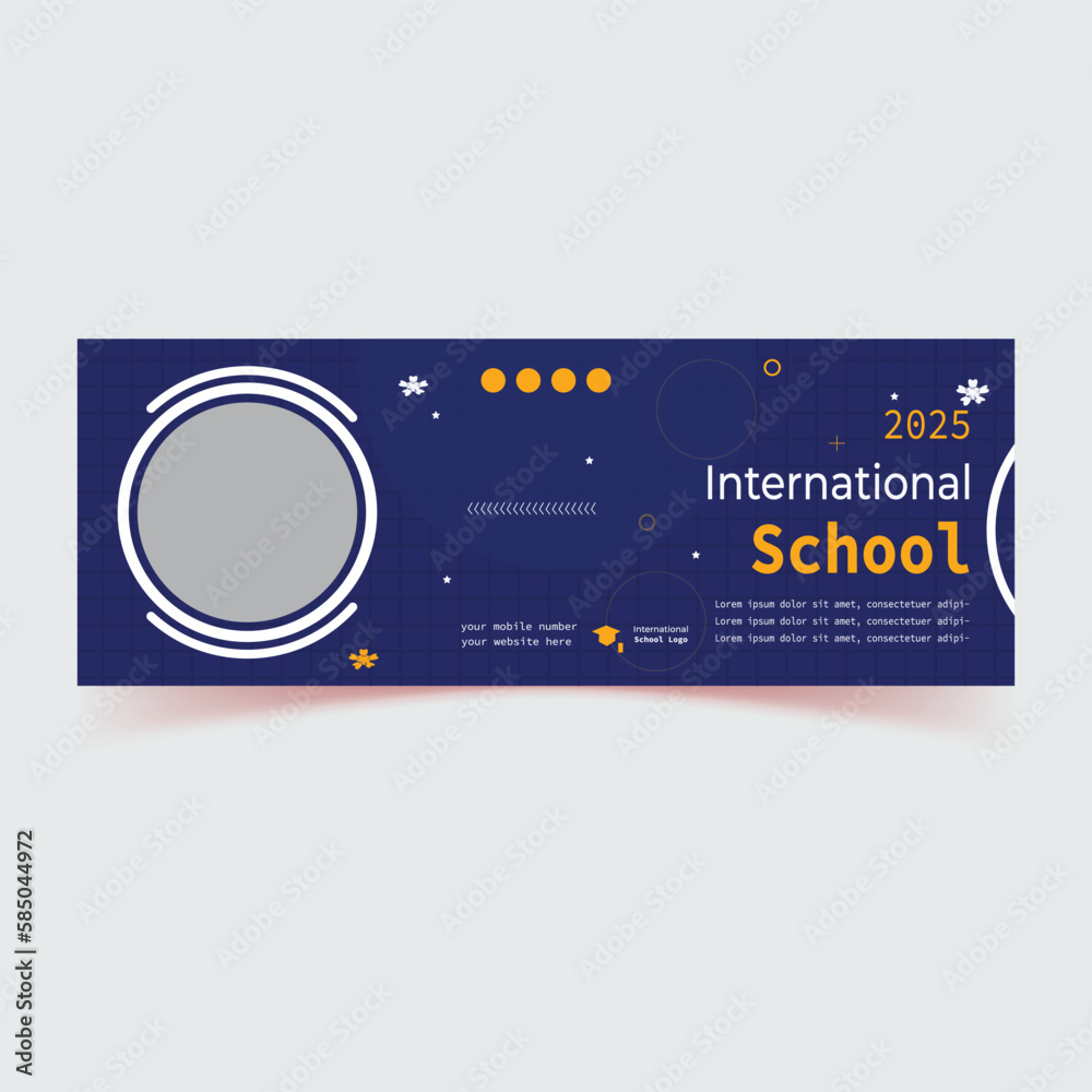 add banner design for your international school, post vector design, webinar vector design, any post vector, college add banner design add banner design for your international school, post vector design, webinar vector design, any post vector, college add banner design