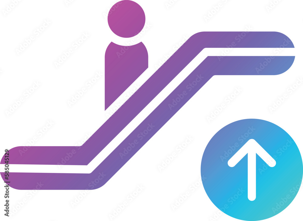 Escalator up Vector Icon Design Illustration Escalator up Vector Icon Design Illustration