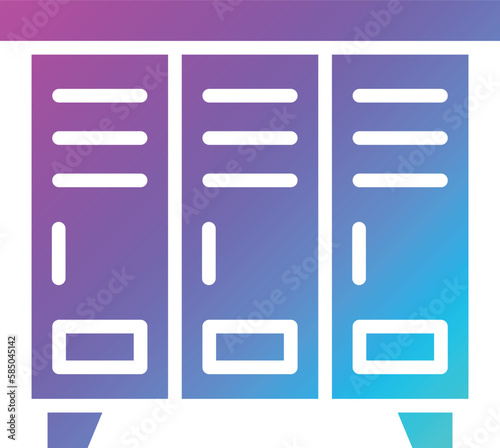Locker Vector Icon Design Illustration