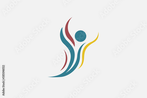 Illustration vector graphic of life coach in circle. Good for logo or icon