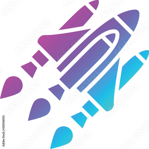 Space shuttle Vector Icon Design Illustration