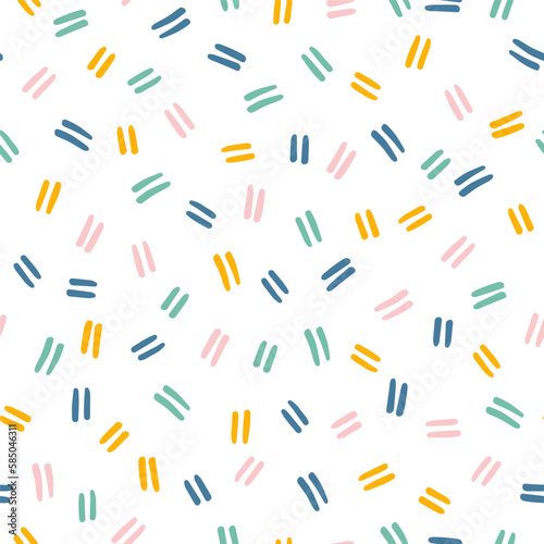 Seamless pattern with colorful small lines